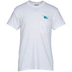 Gildan 5.5 oz. DryBlend 50/50 Pocket T-Shirt - Screen - White