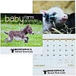 Baby Farm Animals Calendar - Stapled