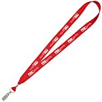 Lanyard with Metal Bulldog Clip - 3/4" - 24 hr