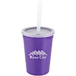 Event Stadium Cup with Lid & Straw - 12 oz.