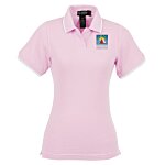 Tipped Combed Cotton Pique Polo - Ladies' - 24 hr