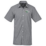 Microcheck Gingham SS Cotton Shirt - Men's