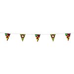 30' Triangle Pennant String - 12" x 9" - 16 Pennants - One Sided - Alternating