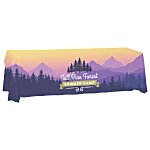 Hemmed Antimicrobial Open-Back Table Throw - 8'