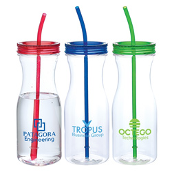 Carafe Style Tumbler with Straw - 32 oz.