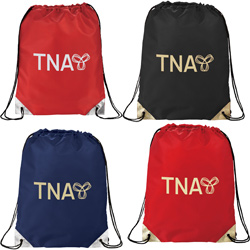 Metallic Accent Drawstring Bag