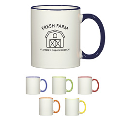 Colorful Trim Mug -10 Oz.