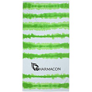 Good Vibes Cabana Stripe Beach Towel