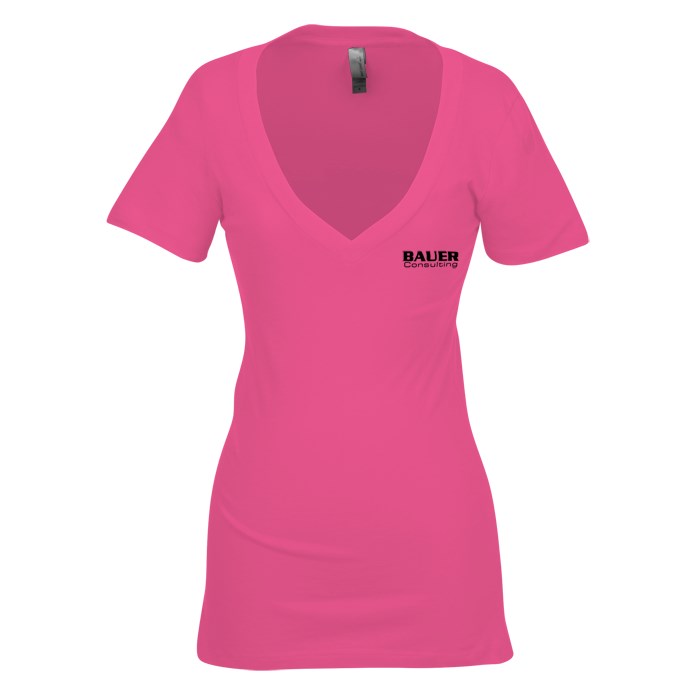 4imprint.com: Next Level 3.8 oz. Deep V Tee - Ladies' - Screen 116548-L