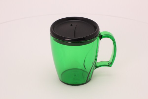 Arrondi Acrylic Mug with Lid - 14 oz. - Translucent 360 View