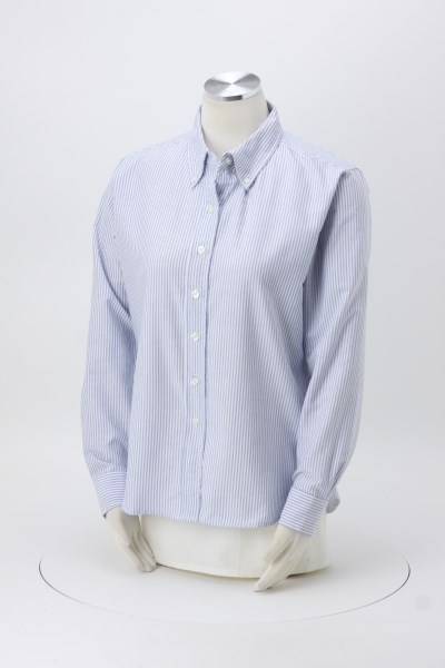 Blue Generation Long Sleeve Oxford - Ladies' - Stripes 360 View