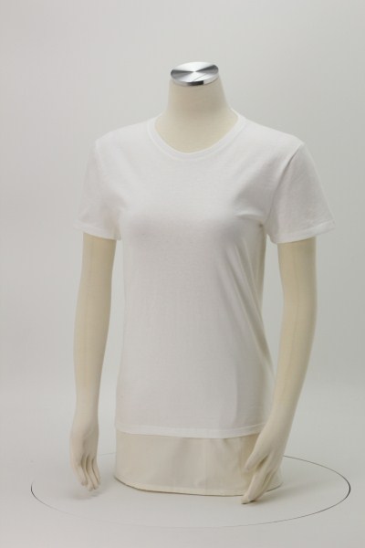 Soft Spun Cotton T-Shirt - Ladies' - White - Screen 360 View