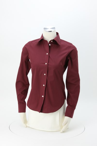 Crown Collection Solid Broadcloth Shirt - Ladies' 360 View