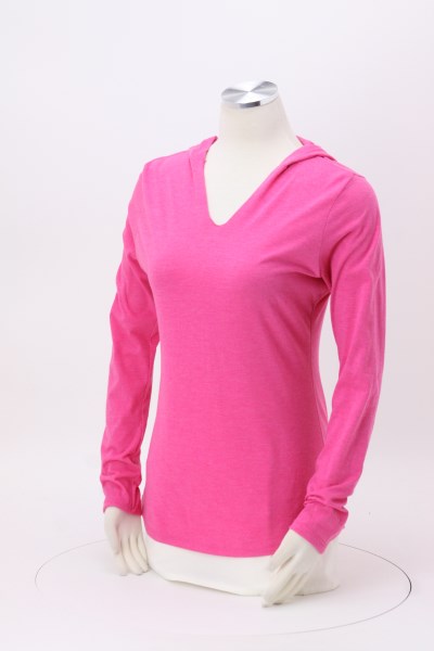 Optimal Tri-Blend Hooded T-Shirt - Ladies' 360 View