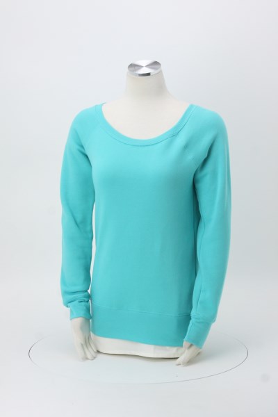 ladies wide neck sweatshirt