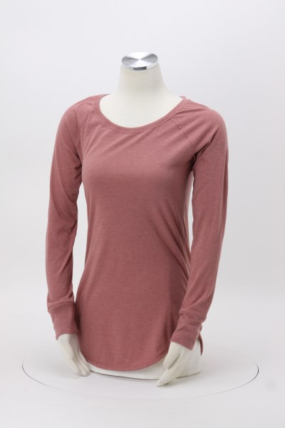 Optimal Tri-Blend Long Sleeve T-Shirt - Ladies' - Colors - Screen 360 View