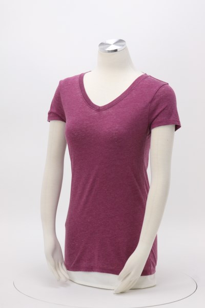 Threadfast Vintage Dye V-Neck T-Shirt - Ladies' - Screen 360 View