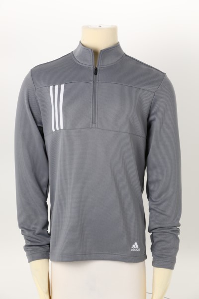 adidas 3-Stripes Double Knit 1/4-Zip Pullover - Men's 360 View