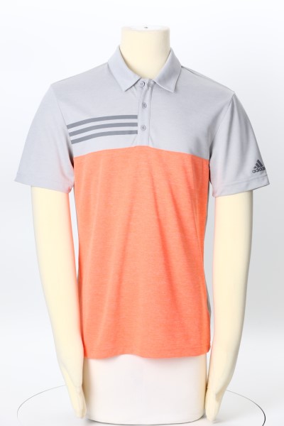 adidas Heathered Colorblock 3-Stripes Polo 360 View