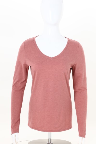 4imprint.com: Optimal Tri-Blend Long Sleeve V-Neck T-Shirt - Ladies' 133564-L-LS-VN