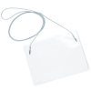 View Image 1 of 3 of Clear Vinyl Badge Holder with Elastic Neck Cord
