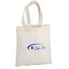 View Image 1 of 2 of Cotton Sheeting Natural Economy Tote - 9-1/2" x 9"