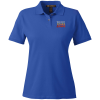 View Image 1 of 2 of Harriton 6 oz. Ringspun Cotton Pique Polo - Ladies' - Embroidered