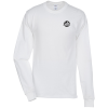 View Image 1 of 2 of Hanes Authentic LS T-Shirt - Screen - White