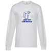View Image 1 of 3 of Fruit of the Loom Long Sleeve 100% Cotton T-Shirt - White - Screen