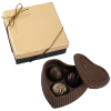 View Image 1 of 6 of Chocolate Heart Box with Truffles - Gold Box