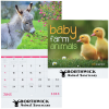 View Image 1 of 2 of Baby Farm Animals Calendar - Stapled