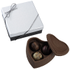 View Image 1 of 6 of Chocolate Heart Box with Truffles - Silver Box