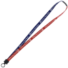 View Image 1 of 2 of Two-Tone Cotton Lanyard - 5/8" - Plastic O-Ring - 24 hr