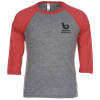 View Image 1 of 3 of Bella+Canvas 3/4 Sleeve Tri-Blend Baseball Tee - Screen