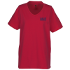 View Image 1 of 2 of Hanes ComfortSoft V-Neck Tee - Ladies' - Screen - Colors