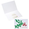 View Image 1 of 4 of Textured Contemporary Holly Greeting Card