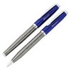 View Image 1 of 2 of Guillox Nine Twist Metal Pen & Rollerball Pen Set with Gift Package - 24 hr