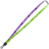 View Image 1 of 2 of Two-Tone Cotton Lanyard - 5/8" - Plastic Swivel Snap Hook - 24 hr