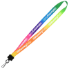 View Image 1 of 2 of Tie-Dye Multicolor Lanyard - 3/4" - Metal Swivel Snap Hook