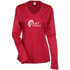 View Image 1 of 2 of Contender Athletic LS V-Neck T-Shirt - Ladies' - Screen