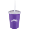 View Image 1 of 3 of Event Stadium Cup with Lid & Straw - 12 oz.