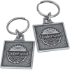 View Image 1 of 3 of Camden Metal Keychain - Square