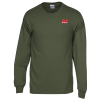View Image 1 of 3 of Gildan 6 oz. Ultra Cotton LS T-Shirt - Men's - Colors - Embroidered