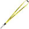 View Image 1 of 2 of Lanyard with Neck Clasp - 5/8" - 32" - Snap with Metal Bulldog Clip