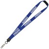 View Image 1 of 4 of Lanyard with Neck Clasp - 7/8" - 32" - Snap with Metal Bulldog Clip
