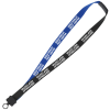View Image 1 of 2 of Two-Tone Cotton Lanyard - 7/8" - Plastic O-Ring - 24 hr