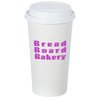 View Image 1 of 2 of Paper Hot/Cold Cup with Traveler Lid - 20 oz.