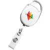 View Image 1 of 3 of Clip-On Retractable Badge Holder - Opaque - Full Color