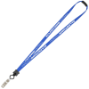 View Image 1 of 2 of Lanyard with Neck Clasp - 5/8" - 32" - Snap with Metal Bulldog Clip - 24 hr