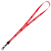 View Image 1 of 2 of Smooth Nylon Lanyard - 1/2" - 34" - Metal Lobster Claw - 24 hr